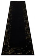 Koberec / Behúň GLOSS 408C 86 Ramka, glamour, art deco čierny / zlatý