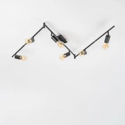 LED Bodové svietidlo 6xE27/6,5W/230V čierne