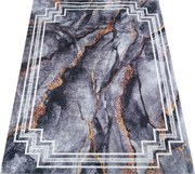 DY Tmavosivý koberec s mramorovým vzorom Horeca-New 118 Rozmer: 80x150 cm