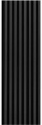 Akustické dekoračné panely, čierny mat 3D lamely na filcovom podklade, rozmer 270 x 40 cm, IMPOL TRADE