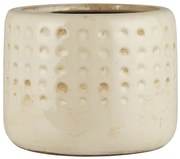 Ib Laursen Keramický obal na kvetináč Frida Glossy Glaze Cream 12 cm