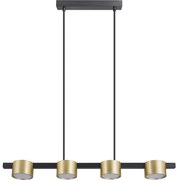 LED Luster na lanku MIRELLA 4xGX53/6W/230V zlatá/čierna
