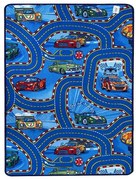 Detský koberec Racers 77 1,0/1,5 modrá