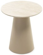 Odkládací stolek Sakala 45 cm travertin/béžový