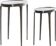 Kovové okrúhle odkladacie stolíky v súprave 2 ks 33x70 cm Arica – Light & Living