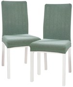 4Home Napínací poťah na stoličku Magic clean zelená, 45 - 50 cm, sada 2 ks
