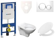 Cenovo zvýhodnený závesný WC set Geberit do ľahkých stien / predstenová montáž + WC S-Line S-line Pro 111.300.00.5NR4