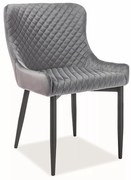 Jídelní křeslo Colin Velvet šedé