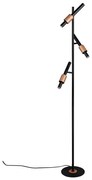 Čierna/v bronzovej farbe LED stojacia lampa (výška 150 cm) Ikaris – Trio Select