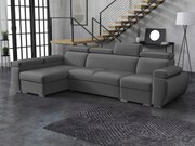 Rohová sedačka Gozo Lcp (tmavosivá) (s úl. priestorom) (L)