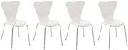Stolička Callisto (SET 4 ks) - Biela