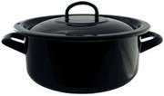 Čierny smaltovaný hrniec s pokrievkou Blacck - Ø20cm - 2,8L