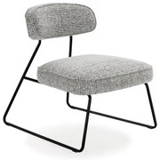 Čierno-biele kreslo Elon – Marckeric