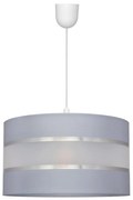 Luster na lanku HELEN 1xE27/15W/230V pr. 35 cm šedá/strieborná