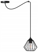 Závesné svietidlo Nuvola Spider 3, 1x drôtené tienidlo (výber z 2 farieb)