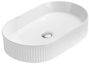 Mexen Grovo, ryhované umývadlo na dosku 49 × 31 cm, biela, 22304900