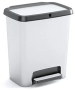 Curver Kôš na odpad Compatto Style Steel rec. 20 + 20L, strieborný