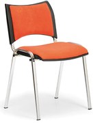 Konferenčná stolička SMART - chrómované nohy, oranžová