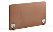 Stolový paraván ZONE, biele svorky, 1200x650x36 mm, látka Rivet, medená