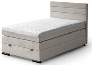Kontinentálna boxspring posteľ LORA 200x120, béžová (mono 232)