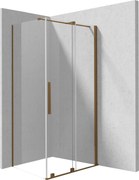 Deante Obdĺžnikový sprchovací kút Prizma 140x70 cm - KPNCP14S07, bronz kartáčovaný - bez vaničky