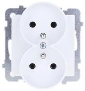 Dvojzásuvka GP-2GRZ/M Z/U biele