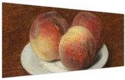 Obraz - Henri Fantin-Latour, Three Peaches on a Plate, reprodukcia (120x50 cm)