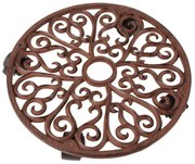Kovový pojazdný podstavec pod kvetináč ø 34,5 cm Ornament – Esschert Design