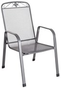 Sunfun Savoy Stohovateľné kreslo, 75 × 57 × 93 cm, oceľ, výplň ťahokov, grafit