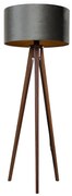 Stojacia lampa na troch nohách z orechového dreva so zeleným zamatovým tienidlom 50 cm - Tripod Classic
