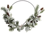 Zelený dekoratívny veniec jahňacie ucho a šišky - 34 cm