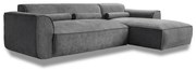 Sivá rohová pohovka (pravý roh) Flex Felix – Miuform