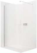CERANO - Sprchová zástena Walk-in Onyx Ľ/P - guľatá vzpera - chróm, ryhované sklo - 100x200 cm, CER-CER-8050BD316