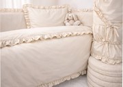 INTERMEDIC SK Posteľná obliečka do postieľky Béžová s volánikom 90x130 / 45x65 cm – 100% bavlna, jemný dizajn pre bábätko