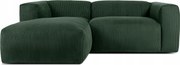 Modulárna rohová sedačka do obývačky ľavá mäkká Konsimo Buffo tmavozelená