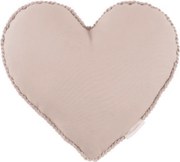 Mini Boho vankúš srdca s bublinkami púdrovo ružová 38 cm