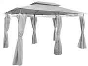 CH Sivý záhradný altánok so závesmi Altana 3 x 4 m