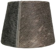 Tienidlo na lampu z hovädzej kože - hnedo šedá - Ø 20 * Ø 15*15cm