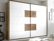 Šatníková skriňa Capri, dub wotan/biela%