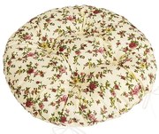 Bellatex Sedák Adéla prešívaný kulatý Růžička, 40x 40 cm
