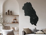 drevko Drevený obraz Polovičná tvár Marcusa Aureliusa Rozmer obrazu: 44,5 x 30,8 cm, Farba dekorácie: Čierna