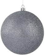 VIANOČNÁ BANKA NA STROMČEK SADA 4 KS (FI) 8 CM SIVÁ