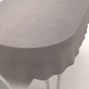 Biante Zamatový oválny obrus Velvet Prémium SVP-015 Latte 100x140 cm