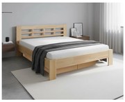 Dvojlůžková postel z masivu s úložným prostorem ANGELA 180x200 cm buk