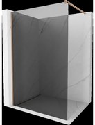 Mexen Kioto sprchová stena Walk-in 70 x 200 cm, grafit 8 mm, brúsená meď - 800-070-101-65-40