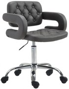 Pracovná stolička Dublin - koženka - Sivá