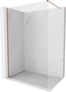 Mexen, Mexen Kioto-X sprchová stena 80 x 200 cm, transparentná 10 mm, brúsená meď - 800-080-101-65-00-X