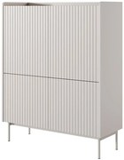 Komoda Level A vysoká 103 4D beige/dub scandi