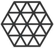 Čierna silikónová podložka pod horúce nádoby Zone Triangles