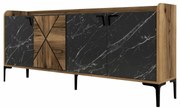 Skrinka Venedik Walnut and Black Marble